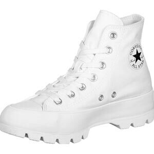 Converse Chuck Taylor All Star Sneakers Leather Lugged Sole High Top White 8